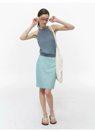 Wool Blend Halter Neck Knit Vest Korean Street Fashion Vest By Country Moment Shop Online at OH Vault