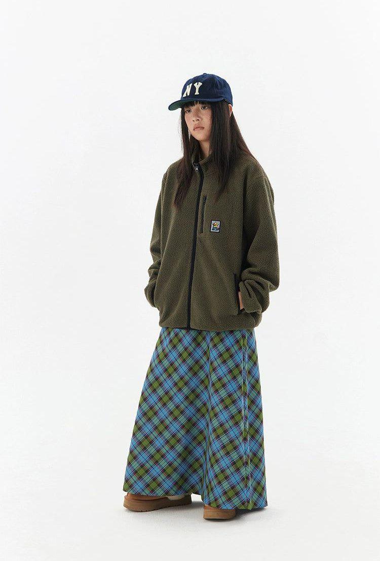 Plaid Pattern Long Skirt