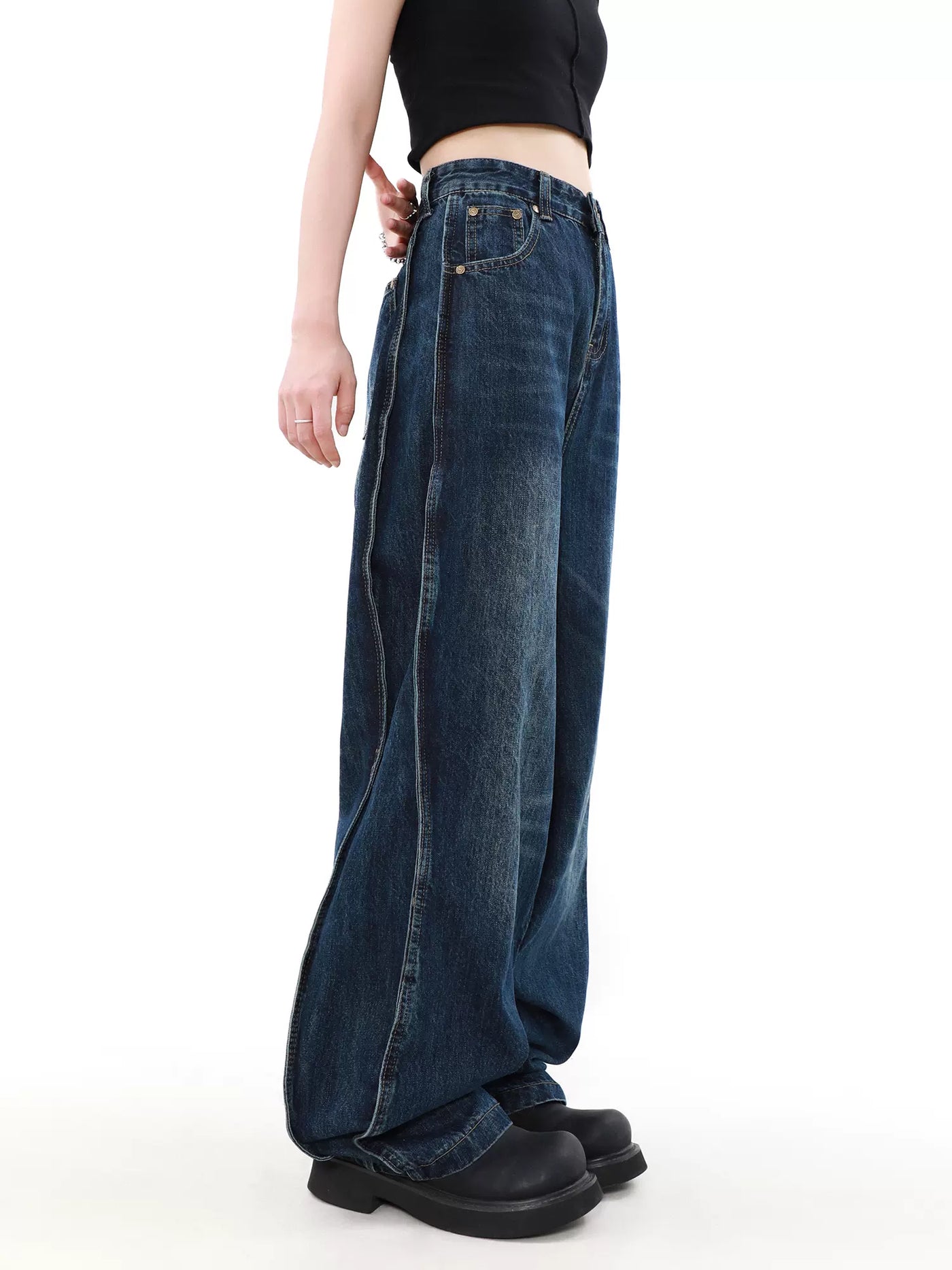 Subtle Fade Versatile Jeans Korean Street Fashion Jeans By Mr Nearly Shop Online at OH Vault