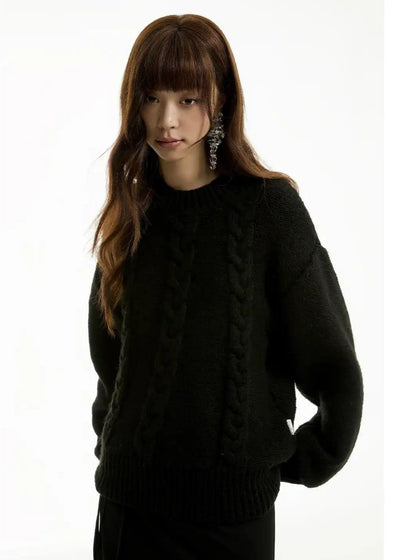 Chain Link Solid Color Sweater Korean Street Fashion Sweater By Funky Fun Shop Online at OH Vault