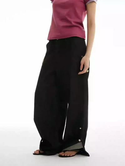 Adjustable Fold-Up Jeans Korean Street Fashion Jeans By Funky Fun Shop Online at OH Vault