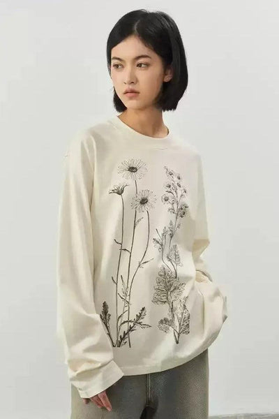 Flower Drawing L/S T-Shirt