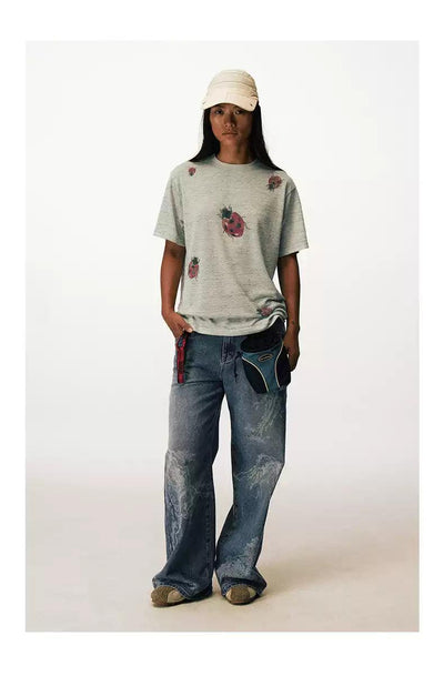 Ladybugs Print T-Shirt Korean Street Fashion T-Shirt By Conp Conp Shop Online at OH Vault