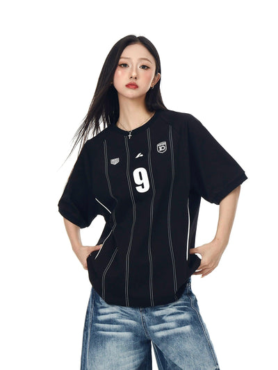 Raglan Sleeve Sporty T-Shirt Korean Street Fashion T-Shirt By Blacklists Shop Online at OH Vault