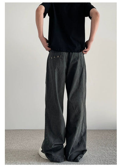 Slant Pocket Wide Fit Pants Korean Street Fashion Pants By A PUEE Shop Online at OH Vault