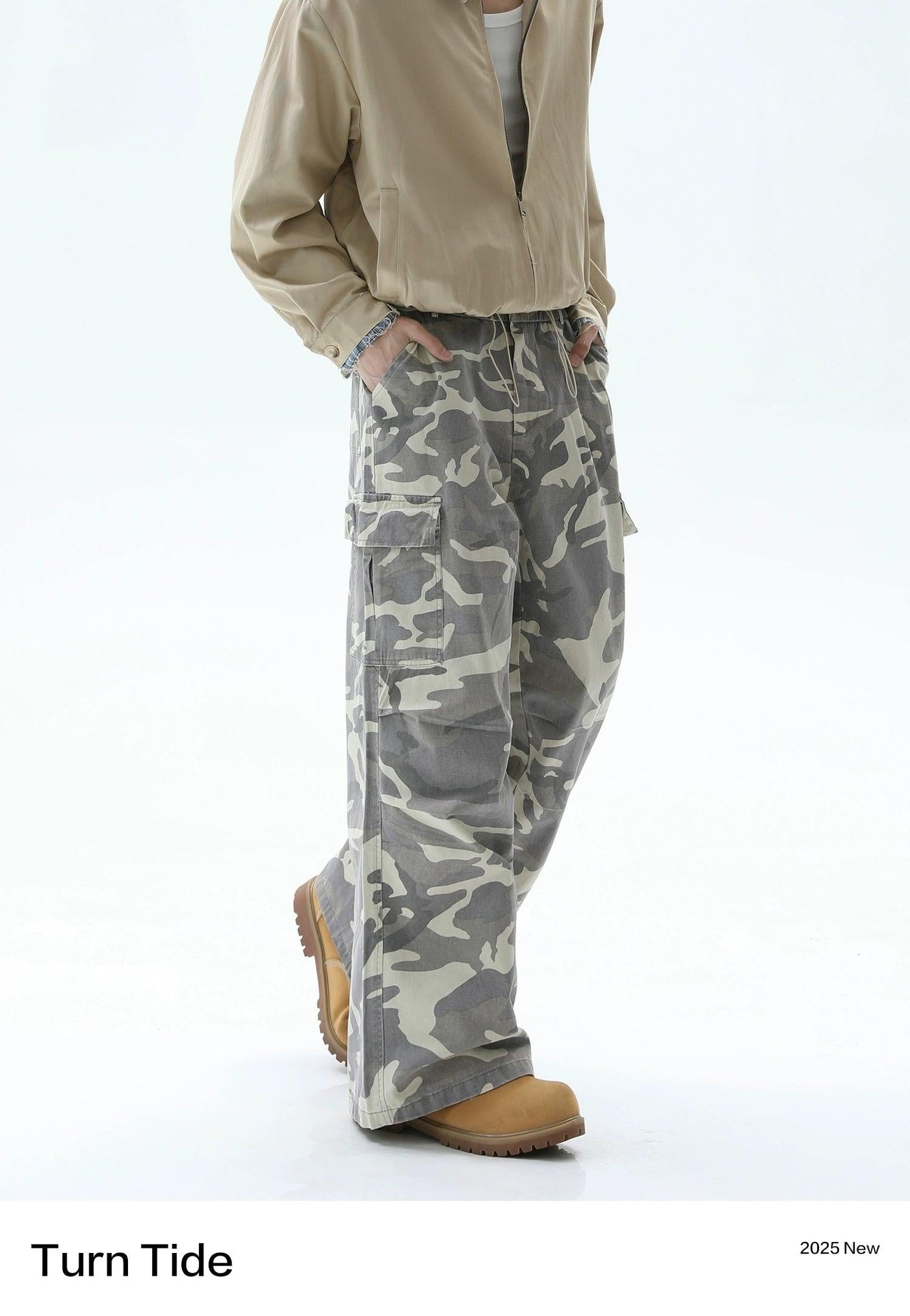 Camouflage Regular Fit Cargo Pants Korean Street Fashion Pants By Turn Tide Shop Online at OH Vault