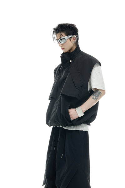 Drawstring Cargo Vest & Slant Pocket Pants Set Korean Street Fashion Clothing Set By Argue Culture Shop Online at OH Vault