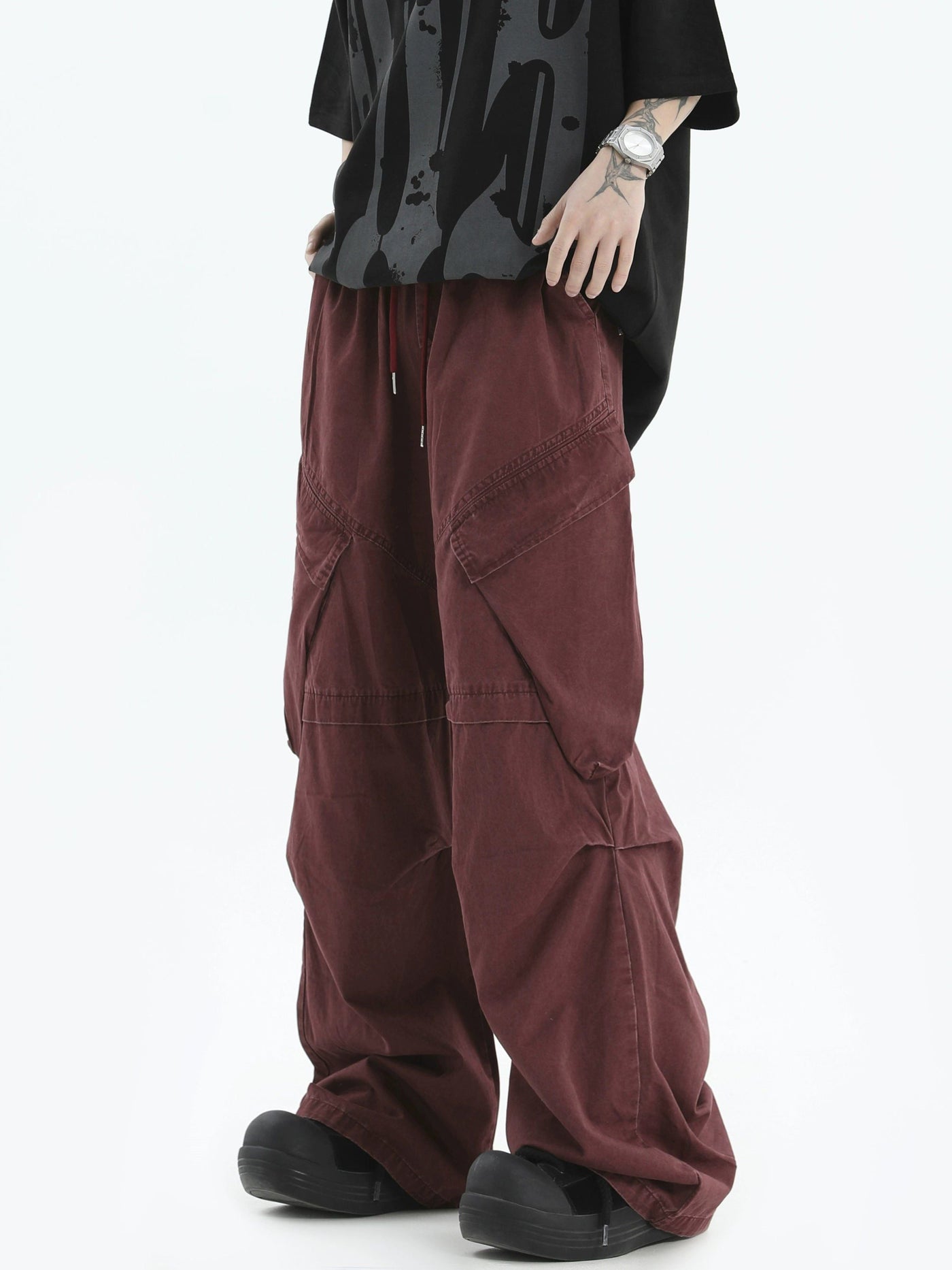 Tilted Pockets Cargo Pants Korean Street Fashion Pants By INS Korea Shop Online at OH Vault