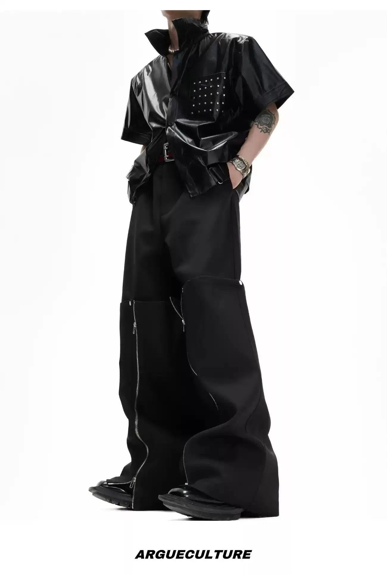 Detachable Zipped Layered Pants Korean Street Fashion Pants By Argue Culture Shop Online at OH Vault