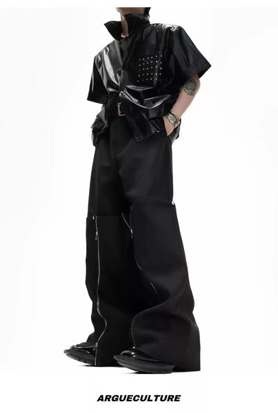 Detachable Zipped Layered Pants Korean Street Fashion Pants By Argue Culture Shop Online at OH Vault