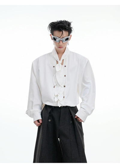 Bow-Tie Detail Relax Fit Shirt Korean Street Fashion Shirt By Argue Culture Shop Online at OH Vault