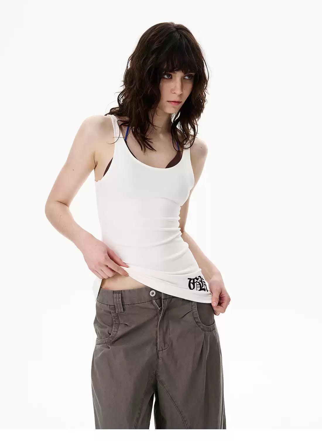Graphic Print Tank Top Korean Street Fashion Tank Top By 77Flight Shop Online at OH Vault