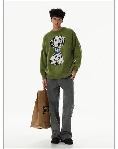 Dalmatian Dog Sweater Korean Street Fashion Sweater By Mr Nearly Shop Online at OH Vault