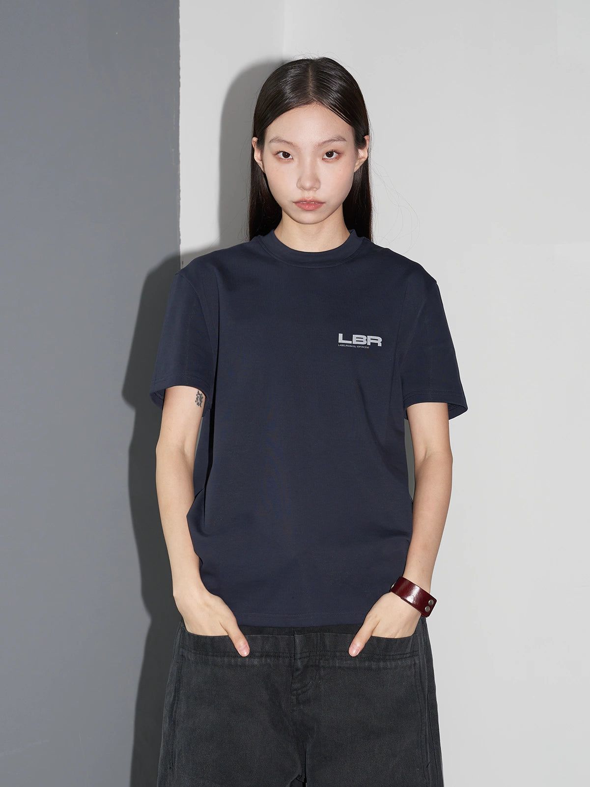 Regular Fit Cotton T-Shirt Korean Street Fashion T-Shirt By 49PERCENT Shop Online at OH Vault