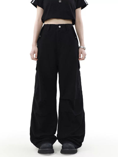Button Flap Pocket Cargo Pants Korean Street Fashion Pants By Mr Nearly Shop Online at OH Vault