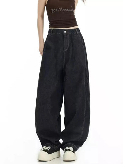 Drawstring Embroidery Pocket Jeans Korean Street Fashion Jeans By INS Korea Shop Online at OH Vault