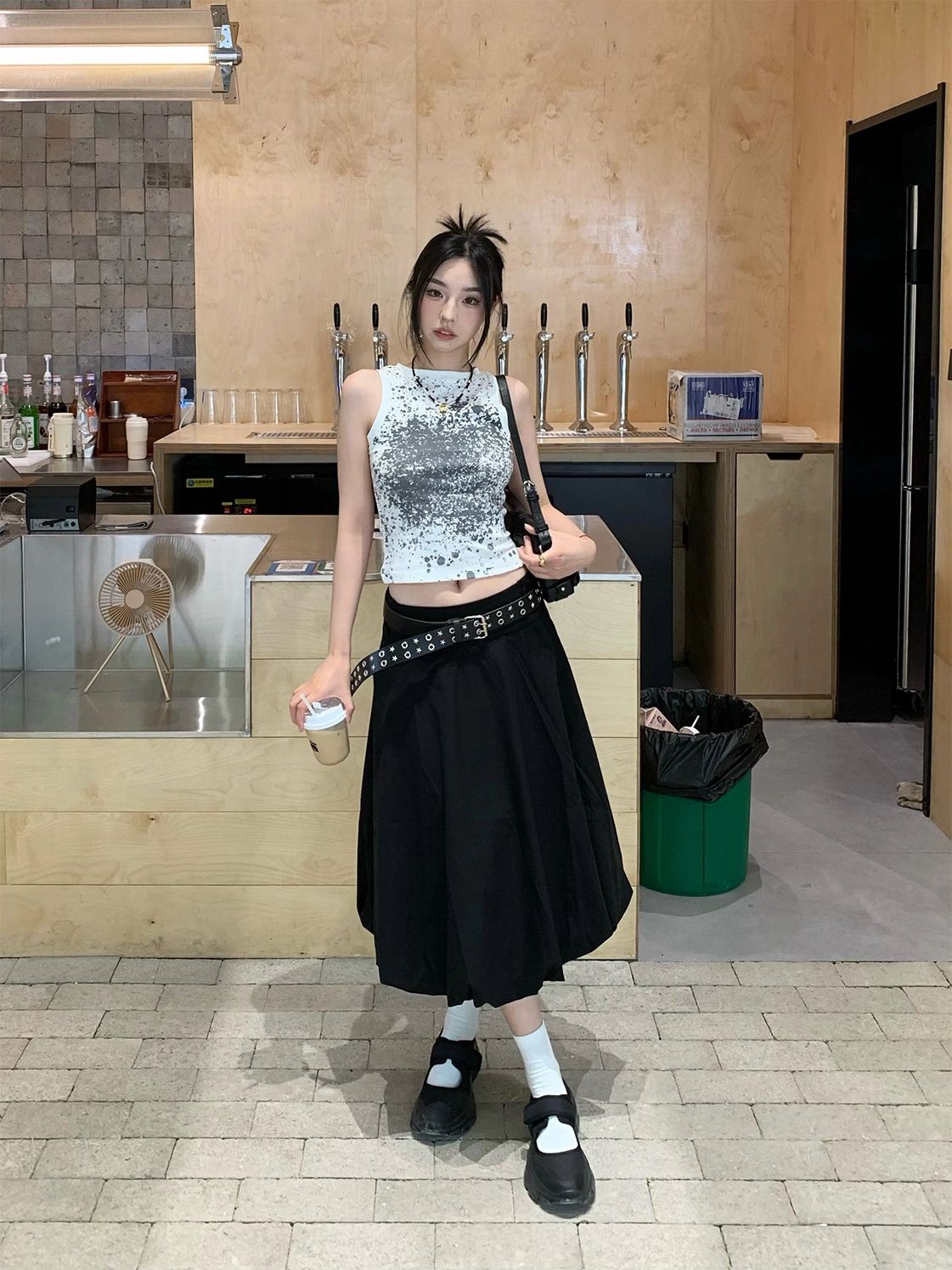 Minimal Balloon Skirt Korean Street Fashion Skirt By 49PERCENT Shop Online at OH Vault