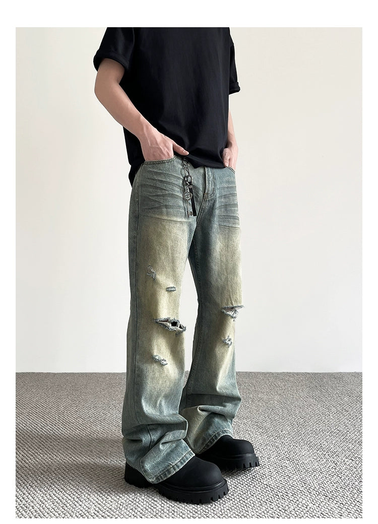 Distressed and Ripped Jeans Korean Street Fashion Jeans By A PUEE Shop Online at OH Vault