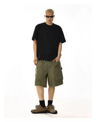 Utility Pocket Cargo Shorts Korean Street Fashion Shorts By MEBXX Shop Online at OH Vault