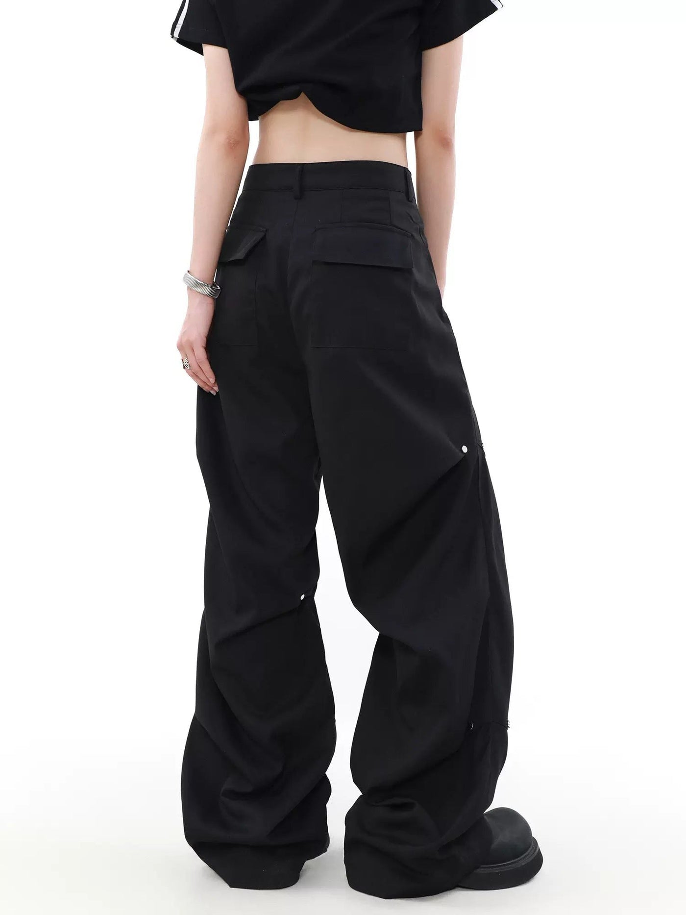 Minimal Buttons Detail Pants Korean Street Fashion Pants By Mr Nearly Shop Online at OH Vault