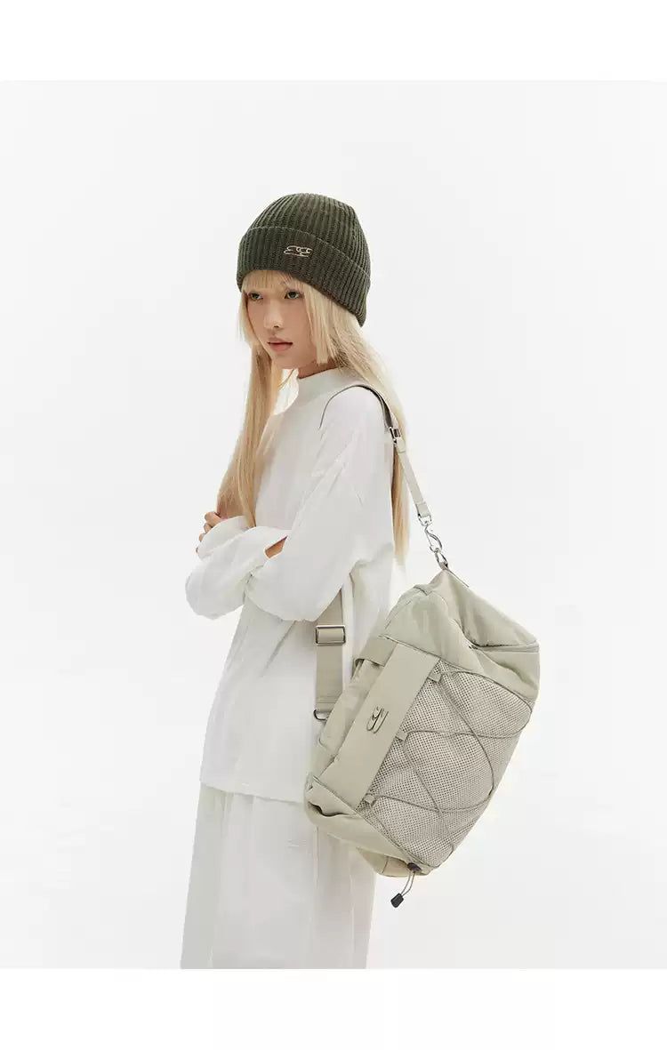 Mesh & String Gym Bag Korean Street Fashion Bag By Crying Center Shop Online at OH Vault