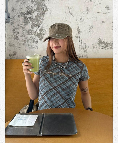 Pattern Print Cropped T-Shirt Korean Street Fashion T-Shirt By Made Extreme Shop Online at OH Vault