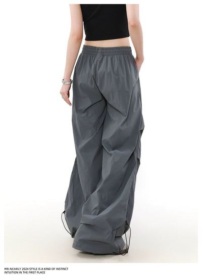 Elasticated Pleats Track Pants Korean Street Fashion Pants By Mr Nearly Shop Online at OH Vault