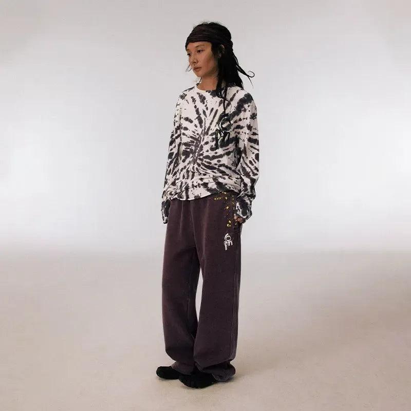 Tie Dye Long Sleeve T-Shirt Korean Street Fashion T-Shirt By Conp Conp Shop Online at OH Vault