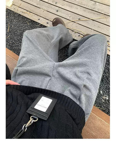 Pleated Loose Fit Sweatpants Korean Street Fashion Pants By Poikilotherm Shop Online at OH Vault