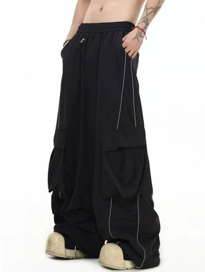 Gartered Loose Cargo Track Pants Korean Street Fashion Pants By INS Korea Shop Online at OH Vault