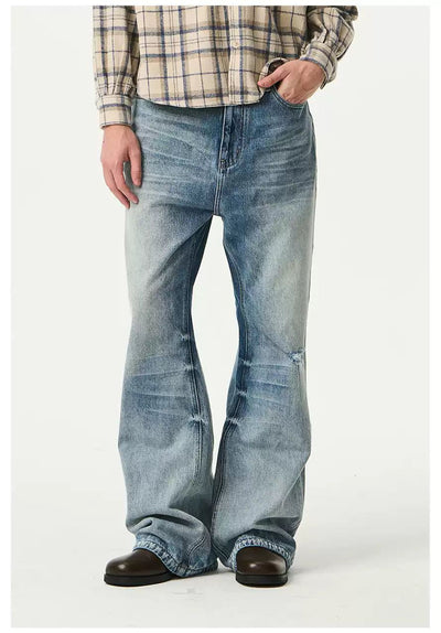 Subtle Distress Faded Jeans Korean Street Fashion Jeans By Moditec Shop Online at OH Vault