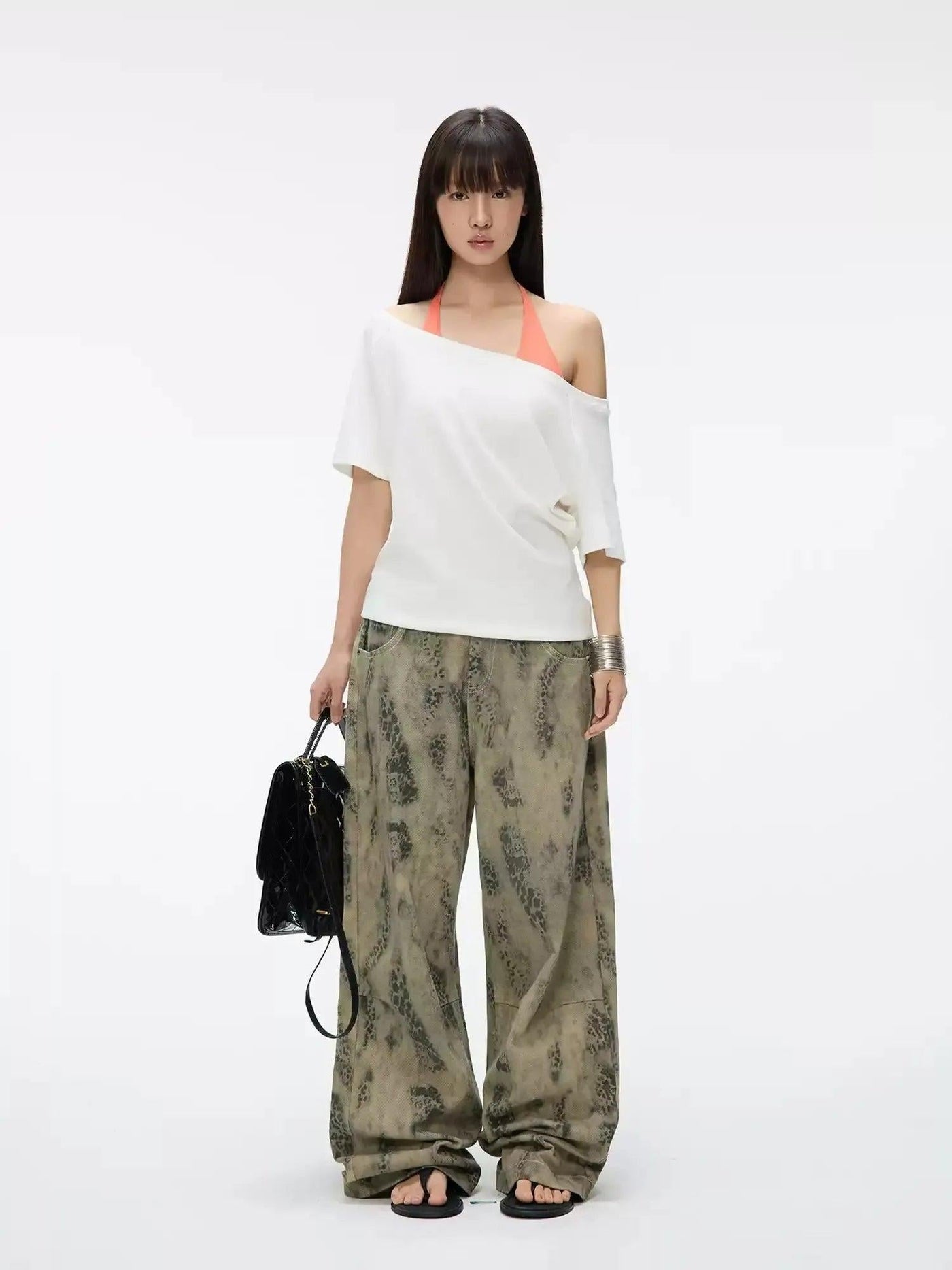 Off Shoulder Clean Fit T-Shirt Korean Street Fashion Blouse By Jump Next Shop Online at OH Vault