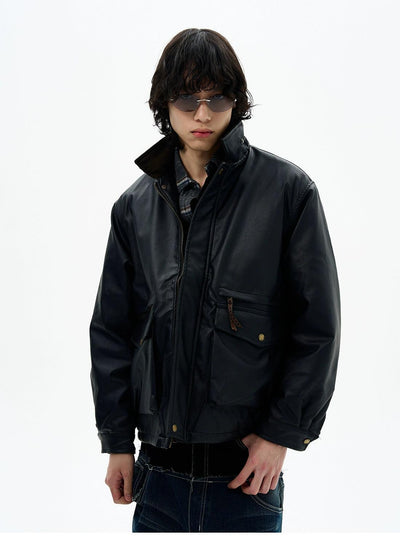 Wax-Coated Functional Pocket Jacket Korean Street Fashion Jacket By 77Flight Shop Online at OH Vault
