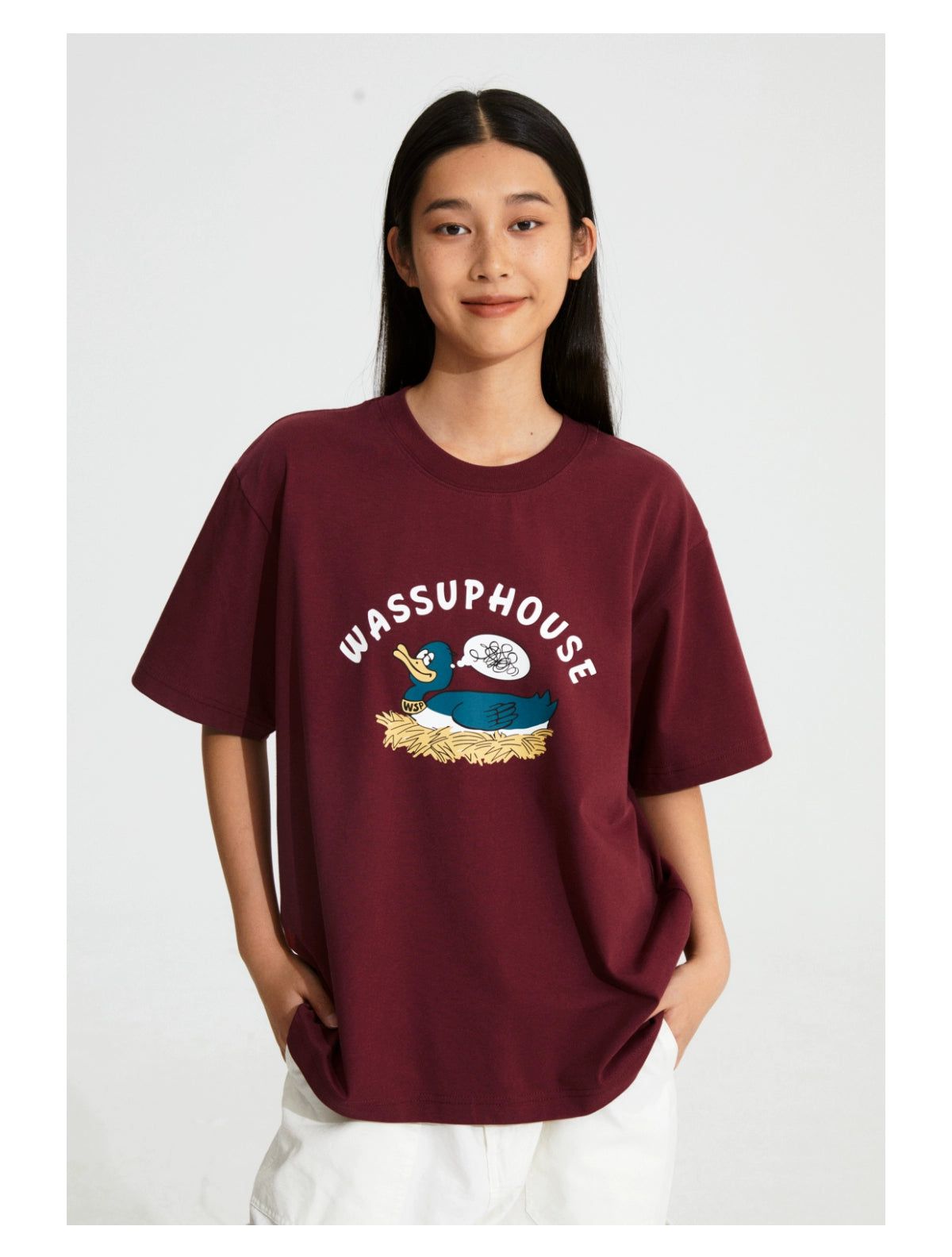 Duck and Nest Graphic T-Shirt Korean Street Fashion T-Shirt By WASSUP Shop Online at OH Vault