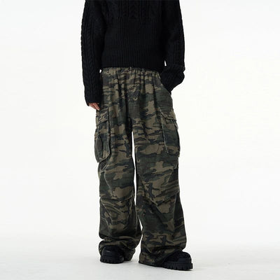 Camouflage Loose Cargo Pants Korean Street Fashion Pants By 77Flight Shop Online at OH Vault