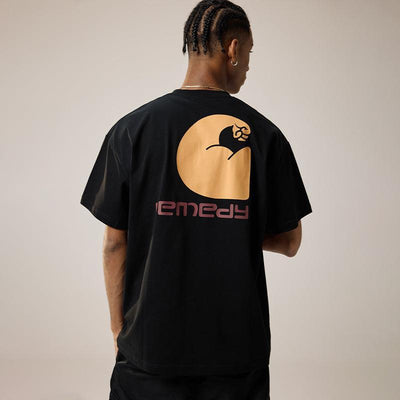 Graphic Print T-Shirt Korean Street Fashion T-Shirt By Remedy Shop Online at OH Vault