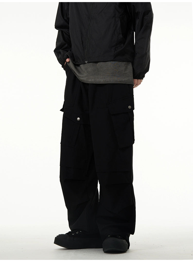 Buttoned Pockets Cargo Pants Korean Street Fashion Pants By 77Flight Shop Online at OH Vault