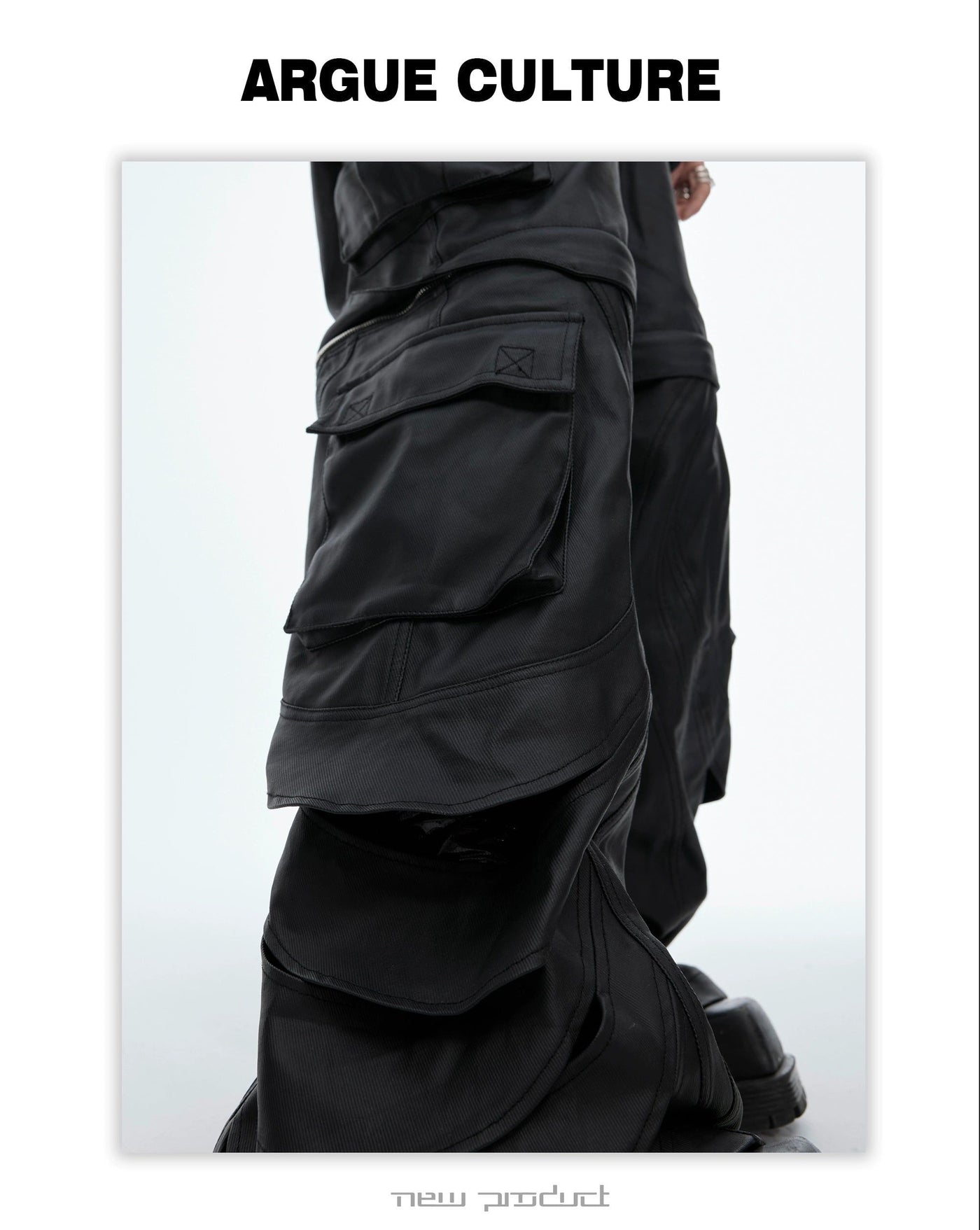 High-Waisted Structured Cargo Pants Korean Street Fashion Pants By Argue Culture Shop Online at OH Vault