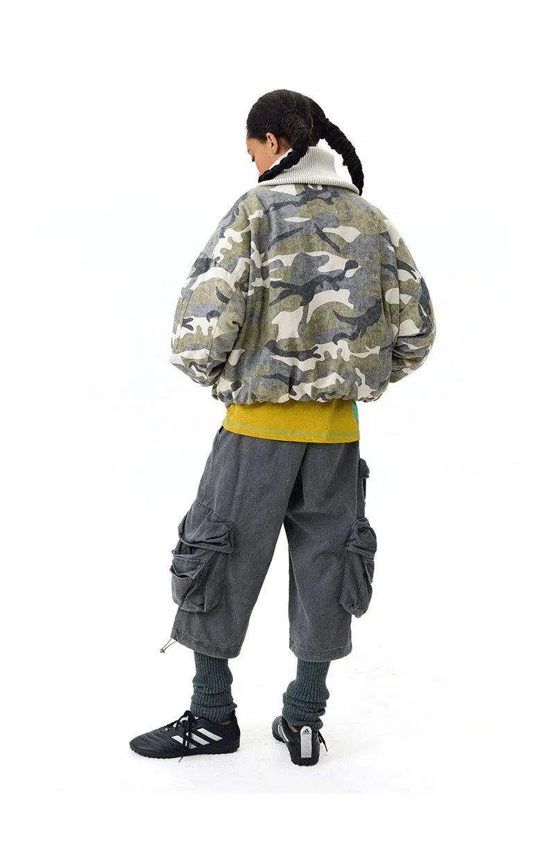 Ribbed Hem Camouflage Jacket Korean Street Fashion Jacket By Conp Conp Shop Online at OH Vault