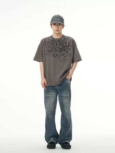 Whiskers Emphasis Faded Jeans Korean Street Fashion Jeans By 77Flight Shop Online at OH Vault