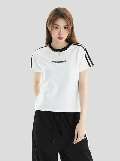 Beads and Cross T-Shirt Korean Street Fashion T-Shirt By INS Korea Shop Online at OH Vault