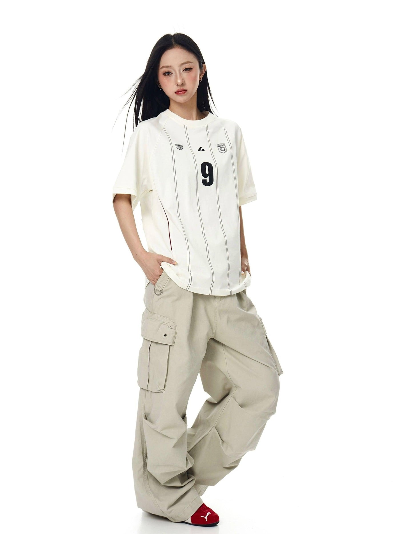 Raglan Sleeve Sporty T-Shirt Korean Street Fashion T-Shirt By Blacklists Shop Online at OH Vault