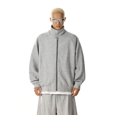 Funnel Neck Full-Zip Jacket Korean Street Fashion Jacket By MEBXX Shop Online at OH Vault