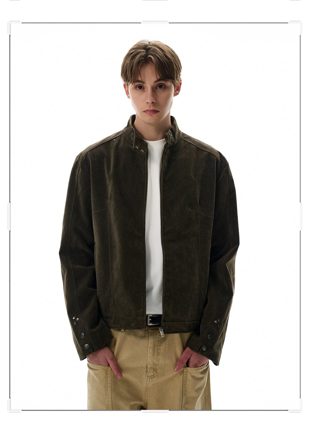 Chic Stand Collar Zipped Jacket