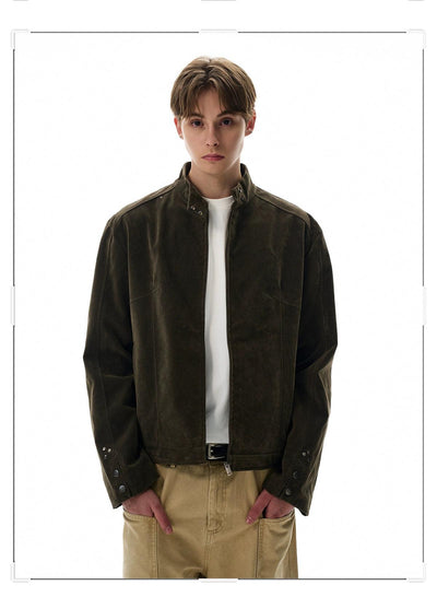Chic Stand Collar Zipped Jacket