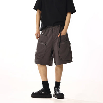Belted Strap Cargo Shorts Korean Street Fashion Shorts By MEBXX Shop Online at OH Vault