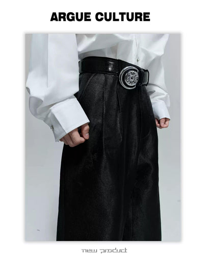 Pleated Sheer Loose Pants Korean Street Fashion Pants By Argue Culture Shop Online at OH Vault