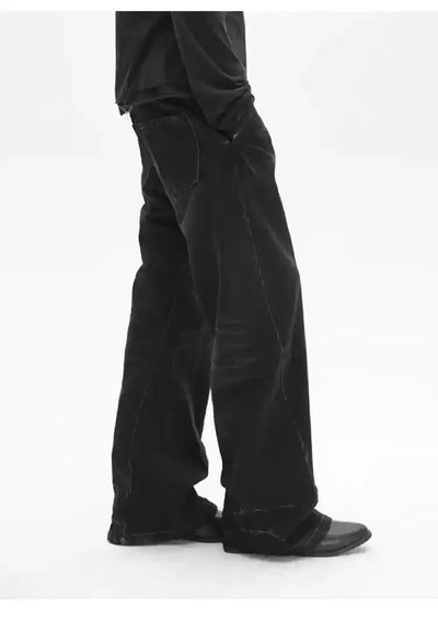 Twisted Structure Bootcut Jeans Korean Street Fashion Jeans By Pioneer of Heroism Shop Online at OH Vault