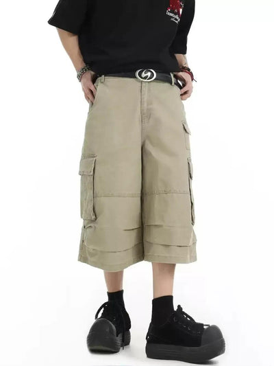 Flap Pockets Cargo Denim Shorts Korean Street Fashion Shorts By INS Korea Shop Online at OH Vault