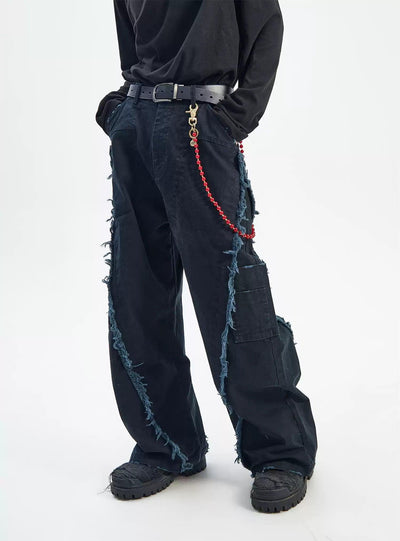 Casual Stitched Tassel Pants Korean Street Fashion Pants By Ash Dark Shop Online at OH Vault